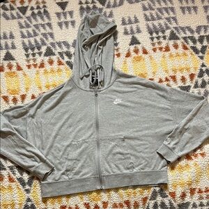 Nike Heather Gray Full-Zip Hoodie